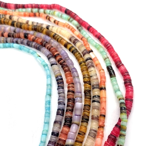 Multi-color 5-8mm flat disc shell beads for DIY bohemian jewelry making