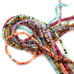Multi-color 5-8mm natural shell heishi beads for DIY jewelry making and accessories