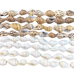 Mix di conchiglie naturali bianche e screziate per gioielli fai da te e decori mare