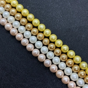 Round Glass Imitation Artificial Pearl Beads Loose Spacer Beads With Satin Luster For DIY Jewelry Making Necklaces Bracelets Accessories