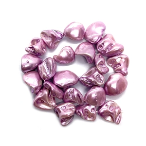 Perline barocche rosa d'imitazione con lucentezza metallica per creazione gioielli DIY