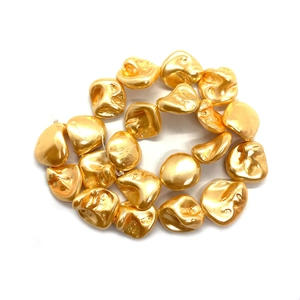 Perline irregolari barocche color champagne oro per creazione gioielli fai da te e artigianato