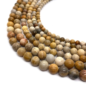 Natural coral jade round loose beads in various sizes for DIY jewelry making