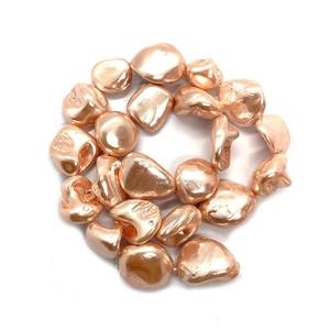 Perle barocche irregolari in finitura oro rosa champagne per gioielli fai-da-te
