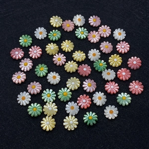 Colorful white shell sunflower beads for DIY jewelry and bracelets accessories