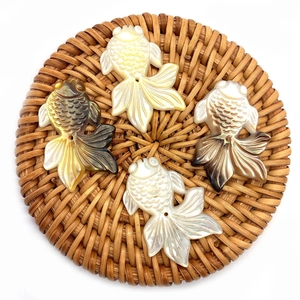 Gepolijste 21x30mm natuurlijke schelp goudvis kralen met parelmoer glans voor DIY sieraden