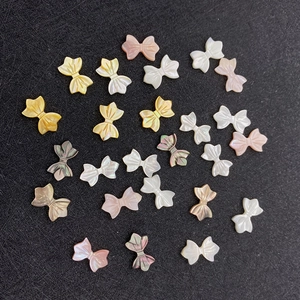 Natürliche Perlmutt Perlen in Schleifenform in verschiedenen Farben für DIY Schmuck