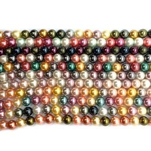 Perline colorate in vetro finta perla da 6-12mm per creazione di gioielli fai da te