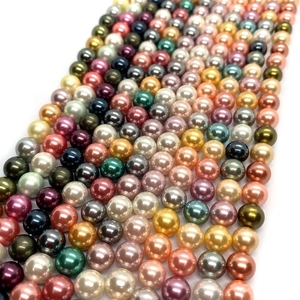 Perle d'imitazione in colori misti con finitura lucida per gioielli e collane DIY