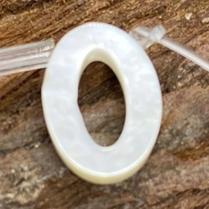 Natural sea shell 6x10mm oval beads with hammered texture for DIY necklace jewelry