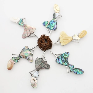 Vintage style shell dancer brooches with natural abalone pearl mosaic for women