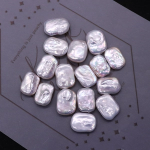 Perlas de agua dulce barrocas rectangulares con brillo intenso para joyería artesanal DIY