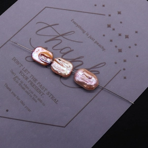 Three irregular baroque freshwater pearls in pink-purple tone for jewelry making