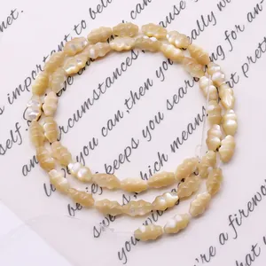 Natural seashell beads in a smooth oval shape for DIY necklace and jewelry making
