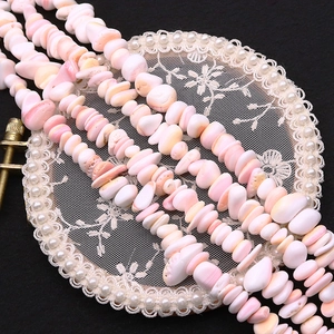 Perline di conchiglia rosa naturale in forma irregolare per creazione gioielli