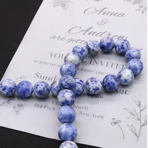Gepolijste natuurlijke blauwe sodaliet ronde stenen kralen voor DIY sieraden maken