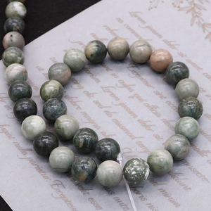 Polierte grüne Holzmaserstein-Perlen für DIY-Schmuck und Halsketten-Herstellung