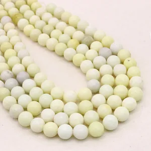 Natural ivory jade round beads for DIY jewelry making of necklaces and bracelets
