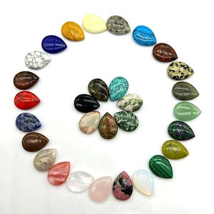 Natural Stone Teardrop Cabochon Agate Crystal Loose Beads Polished Water Drop Shape For Jewelry Making DIY Handcrafted Accessories