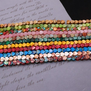 Natural heart-shaped emperor stone beads for DIY jewelry making with multiple colors