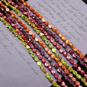 Perles gouttes en jaspe sédimentaire coloré pour la fabrication de bijoux et colliers