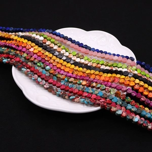 Natural heart shaped stone beads in multiple colors for DIY necklace jewelry making
