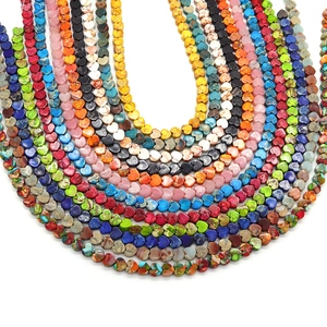 Colorful heart-shaped natural stone beads for DIY jewelry making and necklace crafts