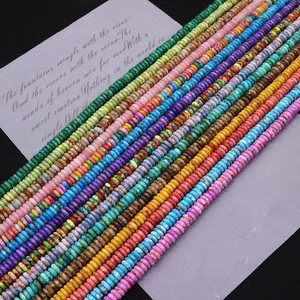 Perline Heishi colorate in pietra sintetica per la creazione di gioielli e braccialetti
