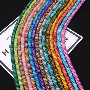 Perline colorate Heishi in pietra naturale per creazione di gioielli e braccialetti fai da te