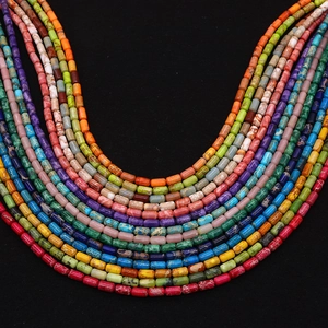 Kleurrijke cilindrische keizerlijke steenkralen in diverse kleuren voor DIY-sieraden