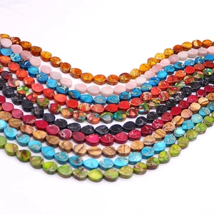 Perles de pierre naturelle colorées en forme de goutte pour colliers et bijoux DIY