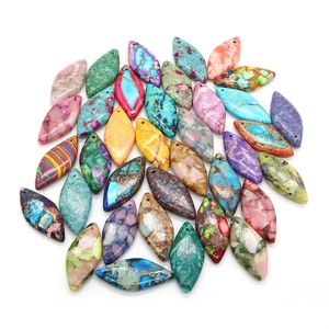 Pendentif en Pierre Naturelle Impériale Losange Marquise Pendentif Seul Sans Chaîne Pour Accessoires de Bijoux DIY