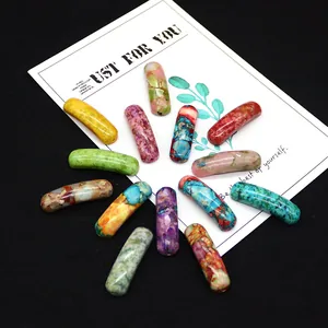 Handcrafted colorful natural stone bridge beads for DIY jewelry making and bracelet design