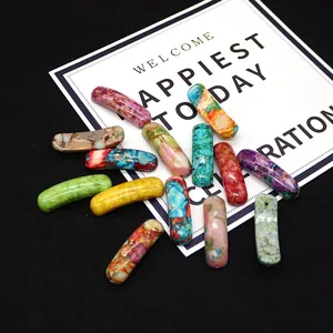 Colorful emperor stone curved tube beads for DIY bracelet jewelry making in various colors