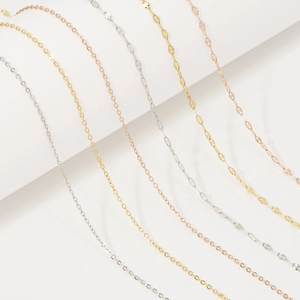 Chaîne de Collier Minimaliste en Acier Titane pour la Fabrication de Bijoux Or Argent Or Rose Chaîne en O Chaîne à Lèvres DIY