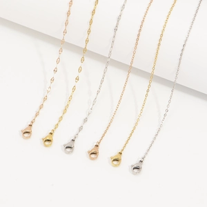 Colliers en acier inoxydable plaqué or 18 carats en finitions or, rose et argent