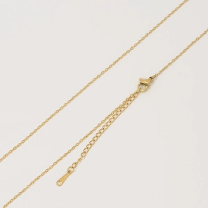 Détail de la chaîne en acier inoxydable plaqué or 18K avec fermoir mousqueton