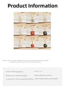 Detailed grid view of assorted colorful drip oil Fe letter pendants on titanium steel chains