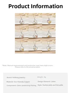 Detailed grid showing heart necklaces with elephant and cat pendants in copper