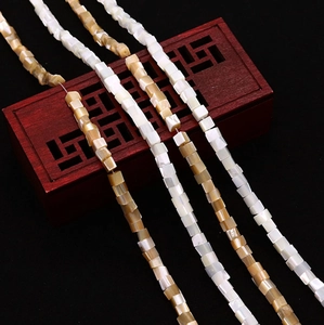 Natural Trochus Shell Square Beads Cube Shape Loose Beads For DIY Necklace Bracelet Making Handmade Jewelry Craft Supplies