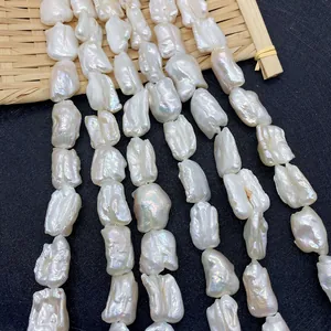 Grandes perlas naturales barrocas de agua dulce 15-25mm perlas irregulares para joyería DIY