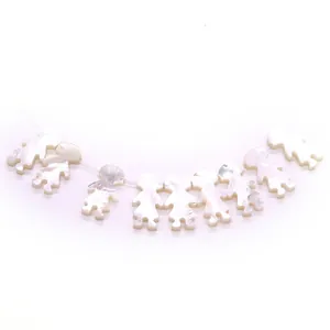 Natural white mother of pearl girl shape loose beads for DIY jewelry making