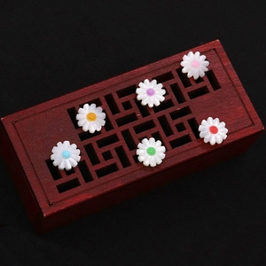 Natural White Shell Daisy Flower Beads Colorful Enamel Floral Loose Beads For Jewelry Making DIY Bracelet Necklace