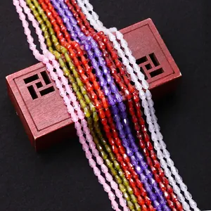 Pietra Naturale Zirconia Perline a Goccia Sfaccettate Multicolore Lucido Cristallo Goccia d'Acqua Perline Sciolte per Accessori Creazione Gioielli DIY