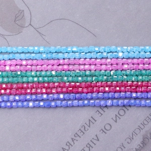 Faceted natural stone zircon beads in various colors for DIY jewelry making and crafts