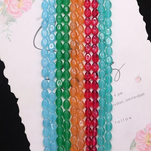 Ovale kattenoog kralen in vijf kleuren voor DIY kettingen en sieraden maken
