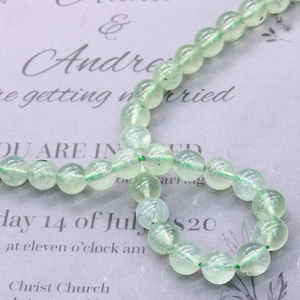 Natural light green prehnite round beads for DIY jewelry making necklace and bracelet
