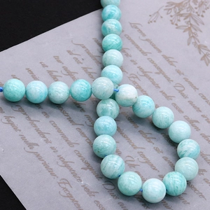 Natural light blue Amazonite round beads 8-10mm for DIY jewelry making accessories