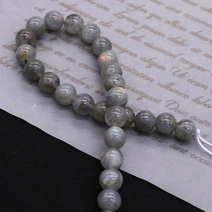 Natural Labradorite round beads with blue sheen for DIY necklace jewelry making