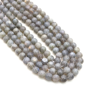 Polished natural labradorite grey beads with iridescent flash for DIY jewelry making
